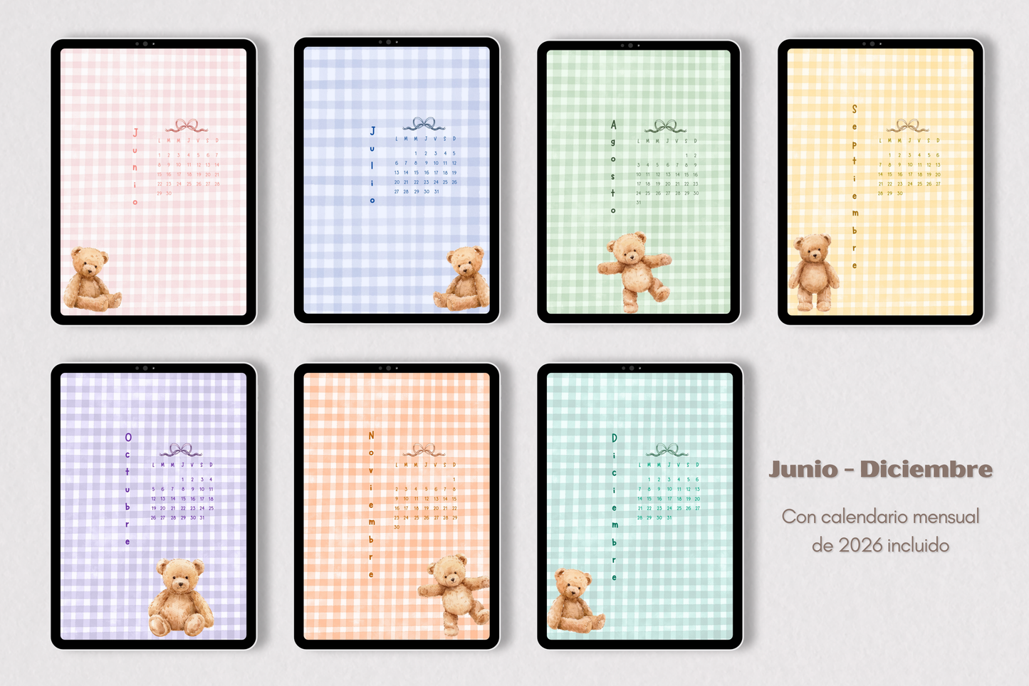 Pack wallpapers calendario 2026